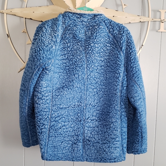 EUC bright blue Teddy sherpa fleece jacket - Picture 4 of 7